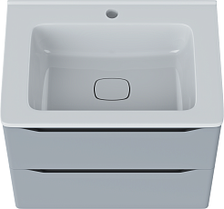 Vivon Тумба под раковину Shelly 60 подвесная серая матовая – фотография-6